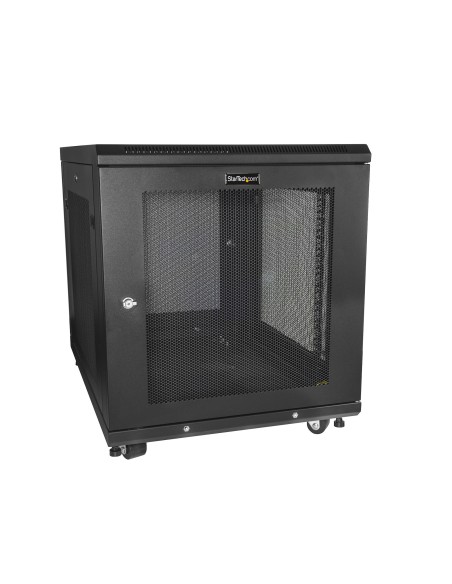 StarTech.com Armario Rack para Servidores 12U 19" 4 Columnas - Rack de Servidores con Cerradura y Seguro - Rack con Ruedas y StarTech.com Armario Rack para Servidores 12U 19" 4 Columnas - Rack de Servidores con Cerradura y Seguro - Rack con Ruedas y