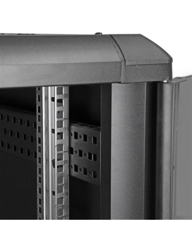 StarTech.com Armario Rack para Servidores 22U 19" 4 Columnas - Rack de Servidores con Cerradura y Seguro - Rack con Ruedas y