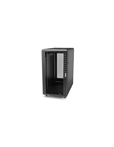 StarTech.com Armario Rack para Servidores 22U 19" 4 Columnas - Rack de Servidores con Cerradura y Seguro - Rack con Ruedas y