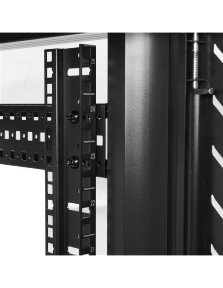 StarTech.com Armario Rack para Servidores 25U 19" 4 Columnas - Rack de Servidores con Cerradura y Seguro - Rack con Ruedas y StarTech.com Armario Rack para Servidores 25U 19" 4 Columnas - Rack de Servidores con Cerradura y Seguro - Rack con Ruedas y