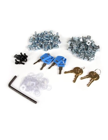 StarTech.com Armario Rack para Servidores 25U 19" 4 Columnas - Rack de Servidores con Cerradura y Seguro - Rack con Ruedas y