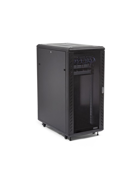 StarTech.com Armario Rack para Servidores 32U 19" 4 Columnas - Rack de Servidores con Cerradura y Seguro - Rack con Ruedas y StarTech.com Armario Rack para Servidores 32U 19" 4 Columnas - Rack de Servidores con Cerradura y Seguro - Rack con Ruedas y