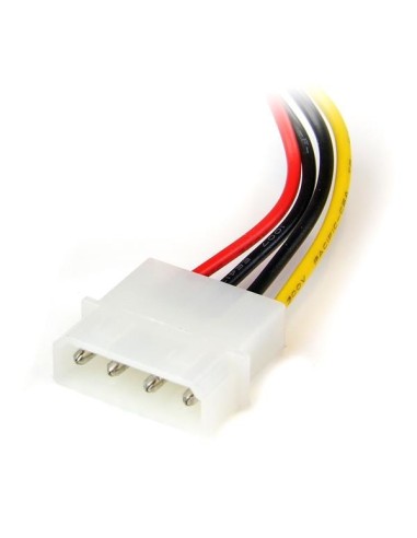 StarTech.com Adaptador Cable 15cm Alimentación SATA Ángulo a la Izquierda 15 Pines a 4 Pines LP4