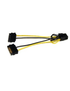 StarTech.com Cable Adaptador 15cm Alimentación SATA a Conector 8 Pines de Corriente de Tarjeta Gráfica PCI Express PCIe