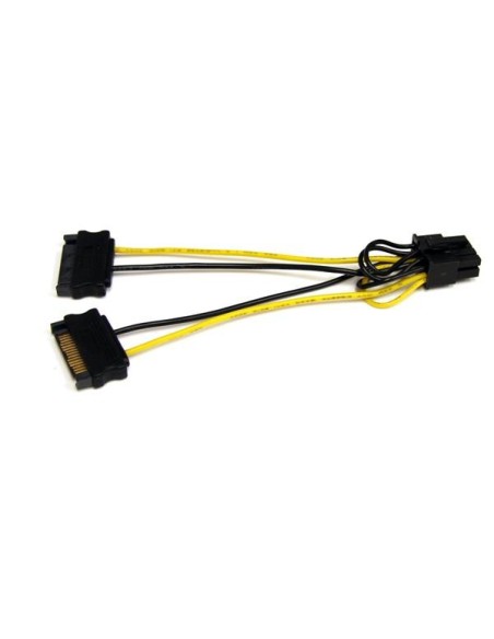 StarTech.com Cable Adaptador 15cm Alimentación SATA a Conector 8 Pines de Corriente de Tarjeta Gráfica PCI Express PCIe