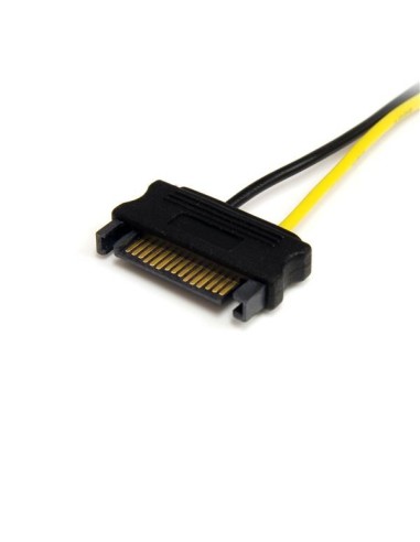 StarTech.com Cable Adaptador 15cm Alimentación SATA a Conector 8 Pines de Corriente de Tarjeta Gráfica PCI Express PCIe