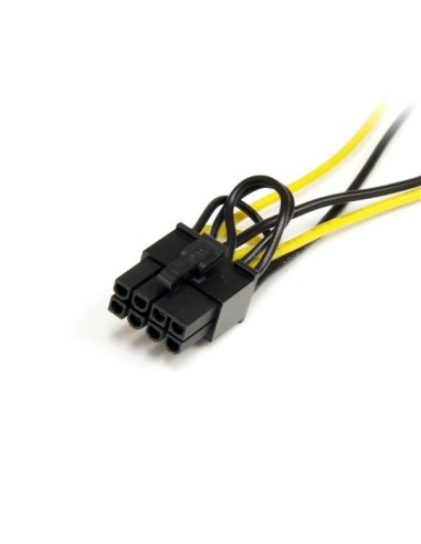 StarTech.com Cable Adaptador 15cm Alimentación SATA a Conector 8 Pines de Corriente de Tarjeta Gráfica PCI Express PCIe