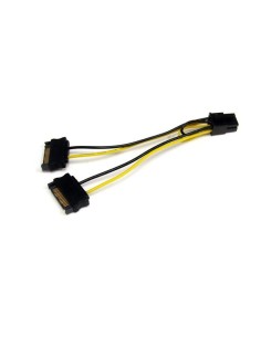 StarTech.com Cable Adaptador 15cm Alimentación SATA a Conector 6 Pines de Corriente de Tarjeta Gráfica PCI Express PCIe