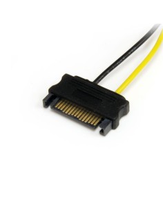 StarTech.com Cable Adaptador 15cm Alimentación SATA a Conector 6 Pines de Corriente de Tarjeta Gráfica PCI Express PCIe 2