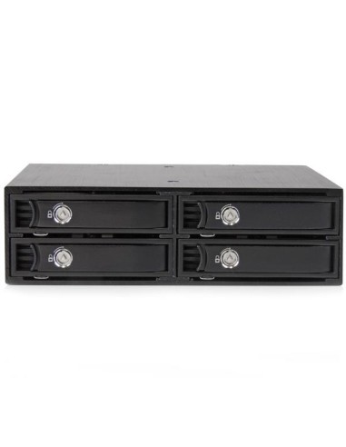 StarTech.com Backplane Rack Móvil 5,25 Pulgadas a 4 Unidades 2,5 SATA SAS