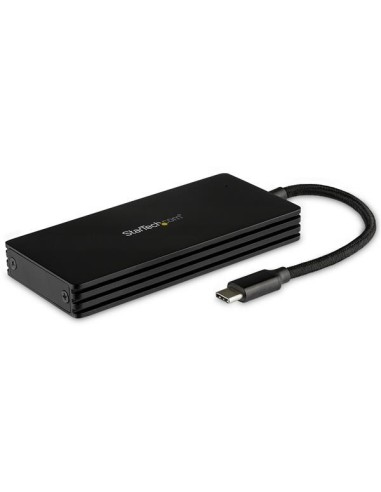 StarTech.com Caja USB 3.1 (10Gbps) USB-C para SSD M.2 SATA - Caja Externa Portátil para Disco USB Tipo C - de Aluminio