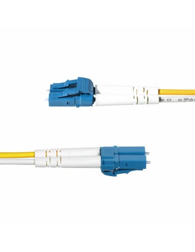 StarTech.com Cable de Fibra Óptica Dúplex LC a LC (UPC) OS2 Monomodo de 2m - 9 125µm - 100G - Resistente a Dobleces - Low