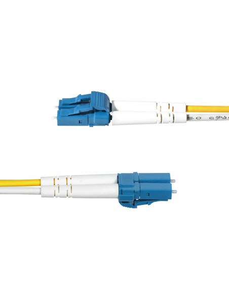 StarTech.com Cable de Fibra Óptica Dúplex LC a LC (UPC) OS2 Monomodo de 5m - 9 125µm - 100G - Resistente a Dobleces - Low