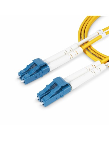 StarTech.com Cable de Fibra Óptica Dúplex LC a LC (UPC) OS2 Monomodo de 5m - 9 125µm - 100G - Resistente a Dobleces - Low
