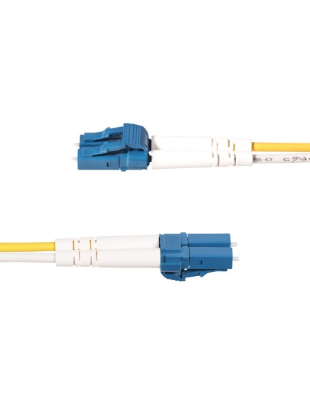 StarTech.com Cable de Fibra Óptica LC a SC (UPC) OS2 Monomodo 9 125µm 100G LSZH Dúplex de 1m - Low Insertion Loss - Resistente StarTech.com Cable de Fibra Óptica LC a SC (UPC) OS2 Monomodo 9 125µm 100G LSZH Dúplex de 1m - Low Insertion Loss - Resistente
