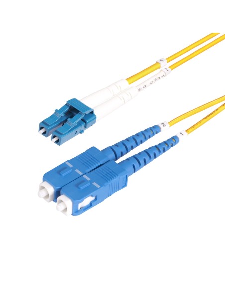 StarTech.com Cable de Fibra Óptica LC a SC (UPC) OS2 Monomodo 9 125µm 100G LSZH Dúplex de 2m - Low Insertion Loss - Resistente StarTech.com Cable de Fibra Óptica LC a SC (UPC) OS2 Monomodo 9 125µm 100G LSZH Dúplex de 2m - Low Insertion Loss - Resistente