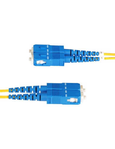 StarTech.com Cable de Fibra Óptica LC a SC (UPC) OS2 Monomodo 9 125µm 100G LSZH Dúplex de 2m - Low Insertion Loss - Resistente