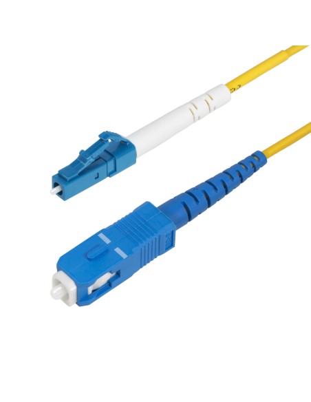 StarTech.com Cable de Fibra Óptica Simplex LC a SC (UPC) OS2 Monomodo de 5m - 9 125µm - 40G 100G - Resistente a Dobleces - Low StarTech.com Cable de Fibra Óptica Simplex LC a SC (UPC) OS2 Monomodo de 5m - 9 125µm - 40G 100G - Resistente a Dobleces - Low