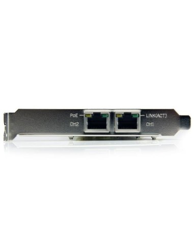 StarTech.com Tarjeta Adaptador de Red PoE PSE PCI Express PCIe Gigabit Ethernet con 2 Puertos RJ45