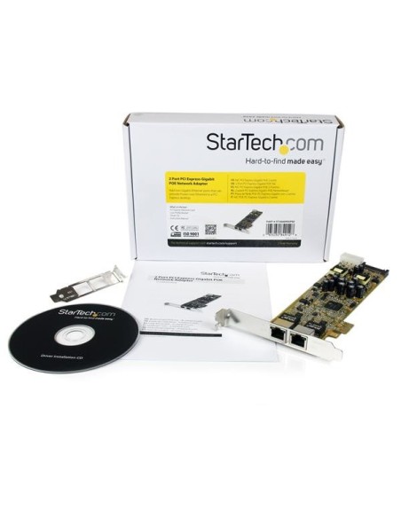 StarTech.com Tarjeta Adaptador de Red PoE PSE PCI Express PCIe Gigabit Ethernet con 2 Puertos RJ45 StarTech.com Tarjeta Adaptador de Red PoE PSE PCI Express PCIe Gigabit Ethernet con 2 Puertos RJ45