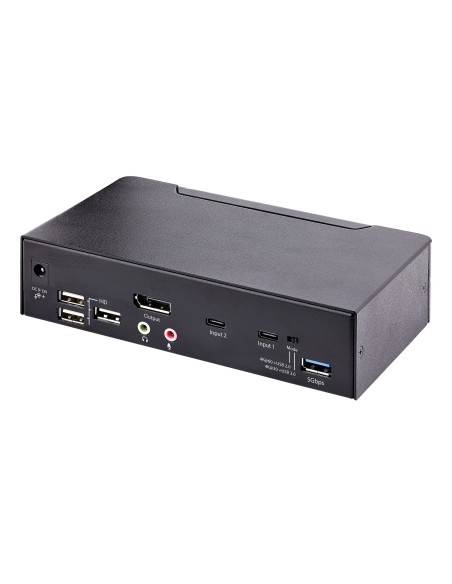 StarTech.com Switch Conmutador KVM USB C Tipo C, KVM de 2 puertos DisplayPort con Vídeo UHD HDR de 4K 60Hz, Audio de 3,5mm, Hub StarTech.com Switch Conmutador KVM USB C Tipo C, KVM de 2 puertos DisplayPort con Vídeo UHD HDR de 4K 60Hz, Audio de 3,5mm, Hub