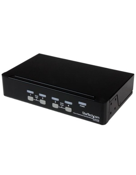 StarTech.com Conmutador Switch KVM 4 Puertos de Vídeo VGA USB 2.0 - 1U Rack Estante StarTech.com Conmutador Switch KVM 4 Puertos de Vídeo VGA USB 2.0 - 1U Rack Estante
