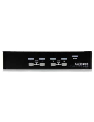 StarTech.com Conmutador Switch KVM 4 Puertos de Vídeo VGA USB 2.0 - 1U Rack Estante