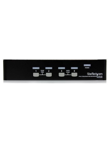 StarTech.com Conmutador Switch KVM 4 Puertos de Vídeo VGA USB 2.0 - 1U Rack Estante StarTech.com Conmutador Switch KVM 4 Puertos de Vídeo VGA USB 2.0 - 1U Rack Estante