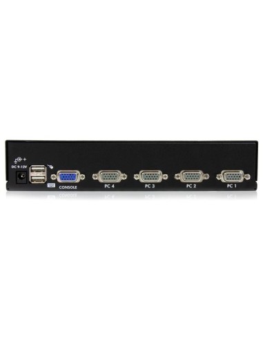 StarTech.com Conmutador Switch KVM 4 Puertos de Vídeo VGA USB 2.0 - 1U Rack Estante
