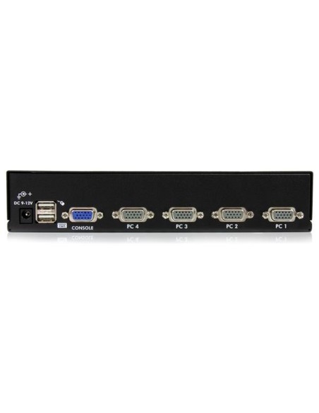StarTech.com Conmutador Switch KVM 4 Puertos de Vídeo VGA USB 2.0 - 1U Rack Estante StarTech.com Conmutador Switch KVM 4 Puertos de Vídeo VGA USB 2.0 - 1U Rack Estante