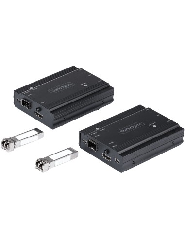 StarTech.com Extensor KVM HDMI de 4K por Fibra - Alargador de Consola Switch KVM con Vídeo HDMI y USB Remoto - hasta 300m