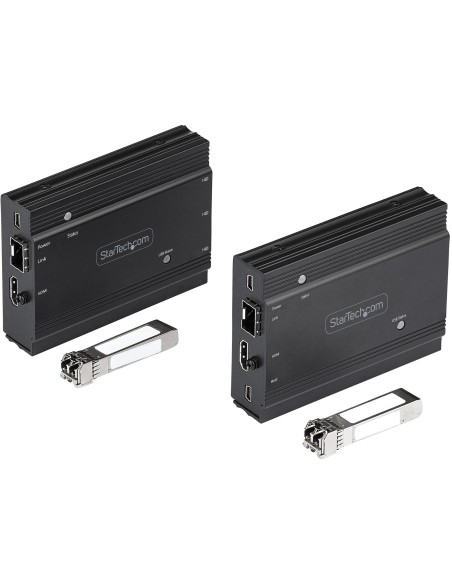 StarTech.com Extensor KVM HDMI de 4K por Fibra - Alargador de Consola Switch KVM con Vídeo HDMI y USB Remoto - hasta 300m StarTech.com Extensor KVM HDMI de 4K por Fibra - Alargador de Consola Switch KVM con Vídeo HDMI y USB Remoto - hasta 300m