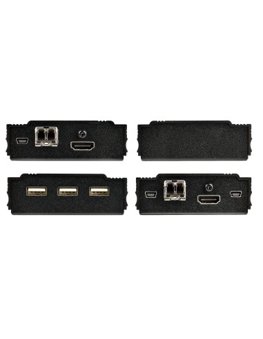 StarTech.com Extensor KVM HDMI de 4K por Fibra - Alargador de Consola Switch KVM con Vídeo HDMI y USB Remoto - hasta 300m