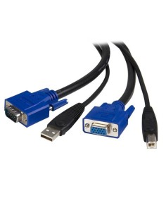 StarTech.com Cable de 3m KVM USB Universal 2 en 1