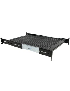 StarTech.com Estante Bandeja Deslizante Perforada Telescópica para Armario Rack de Profundidad Ajustable - 2U 22.7kg