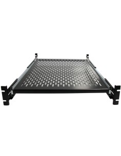 StarTech.com Estante Bandeja Deslizante Perforada Telescópica para Armario Rack de Profundidad Ajustable - 2U 22.7kg 2