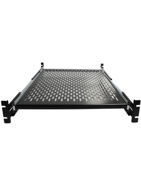 StarTech.com Estante Bandeja Deslizante Perforada Telescópica para Armario Rack de Profundidad Ajustable - 2U 22.7kg