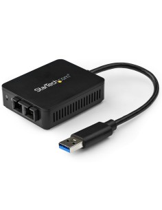 StarTech.com Adaptador Conversor USB 3.0 a Fibra Óptica 1000BaseSX SC Multimodo 550m Transceiver USB