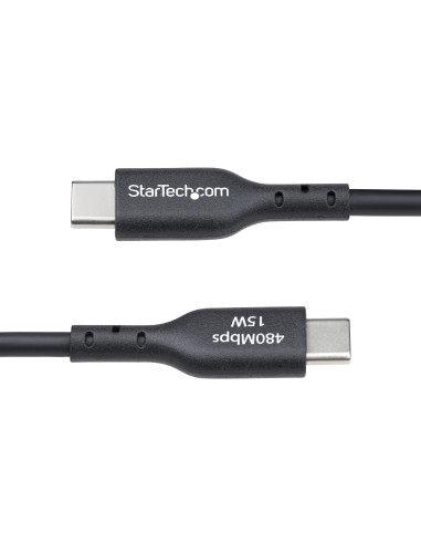 StarTech.com Cable de Carga USB-A a USB-C de 2m - Cable de Carga USB Tipo C - Carga Rápida de 3A - Cable de Transferencia de