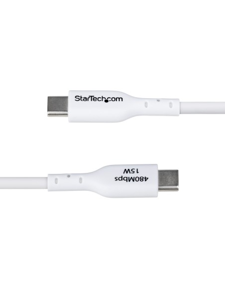 StarTech.com Cable de Carga USB-A a USB-C Blanco de 2m - Cable de Carga USB Tipo C - Carga Rápida de 3A - Cable de StarTech.com Cable de Carga USB-A a USB-C Blanco de 2m - Cable de Carga USB Tipo C - Carga Rápida de 3A - Cable de