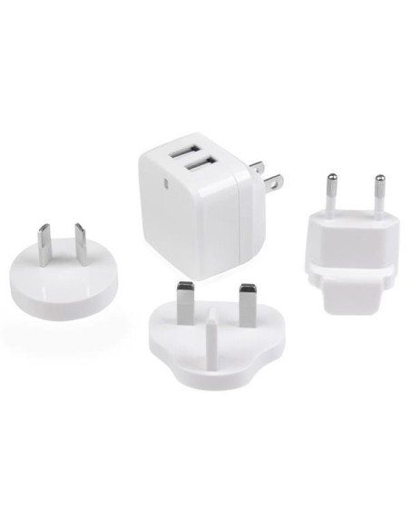 StarTech.com Cargador de Pared USB de 2 Puertos para Tablets Smartphones - Cargador Blanco de Alta Potencia para Viajes StarTech.com Cargador de Pared USB de 2 Puertos para Tablets Smartphones - Cargador Blanco de Alta Potencia para Viajes