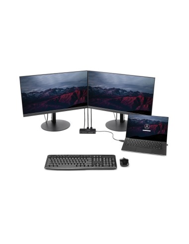 StarTech.com Mini Dock USB 3.0 - Docking Station USB-A para 2 Monitores - DisplayPort 4K de 60Hz y Red Ethernet Gigabit - con