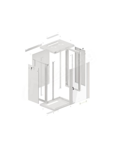 Lanberg WF01-6418-10S armario rack 18U Bastidor de pared Gris