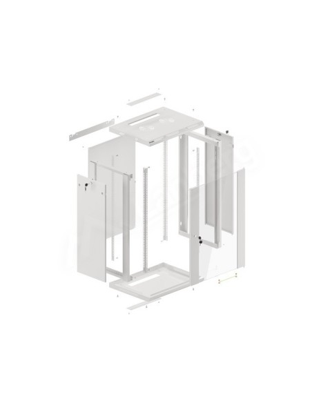 Lanberg WF01-6418-10S armario rack 18U Bastidor de pared Gris