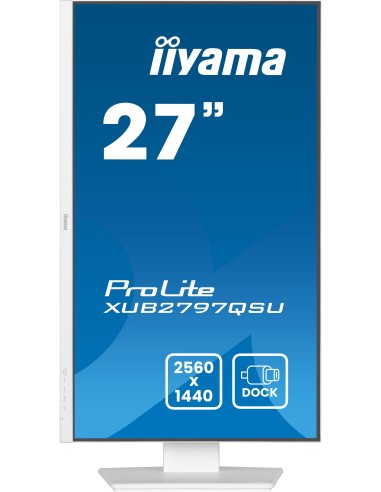 iiyama ProLite XUB2797QSU-W2 pantalla para PC 68,6 cm (27") 2560 x 1440 Pixeles Quad HD LED Blanco