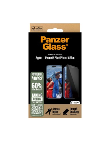 PanzerGlass PG Priv Scrn iPhone 16 6.7Inch UWF Protector de pantalla Apple 1 pieza(s)