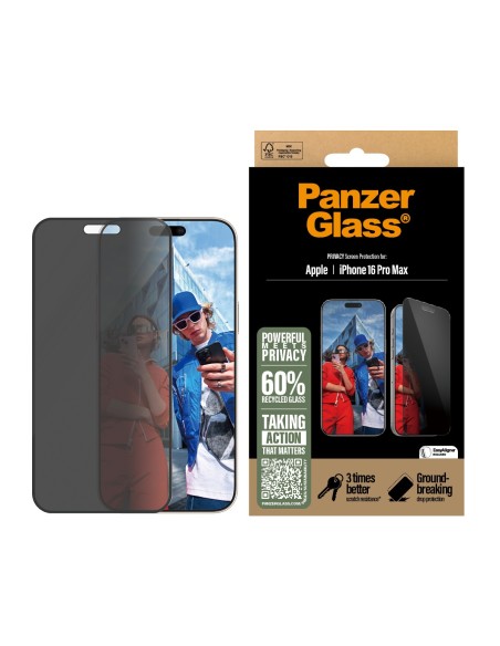 PanzerGlass PG Priv Scrn iPhone 16P 6.9Inch UWF Protector de pantalla Apple 1 pieza(s)