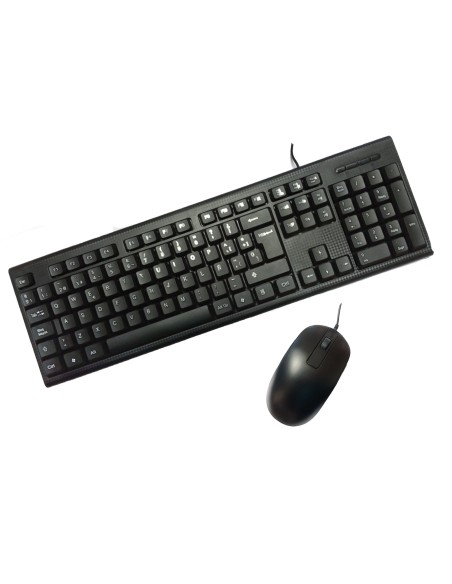 Flytech HK-616 + HM-81 teclado Ratón incluido Oficina USB Español Negro