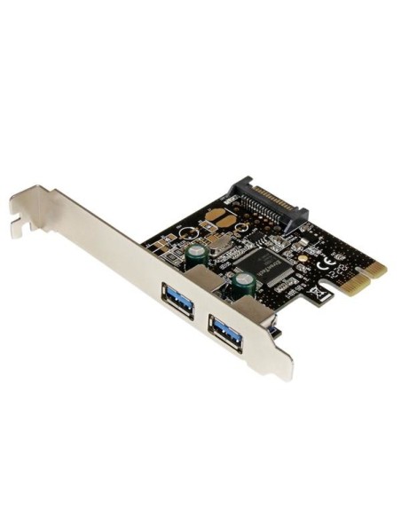 StarTech.com Adaptador Tarjeta Controladora PCI Express PCI-E 2 Puertos USB 3.0 con Alimentación SATA