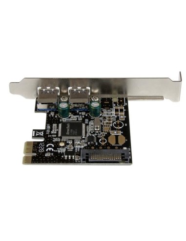 StarTech.com Adaptador Tarjeta Controladora PCI Express PCI-E 2 Puertos USB 3.0 con Alimentación SATA
